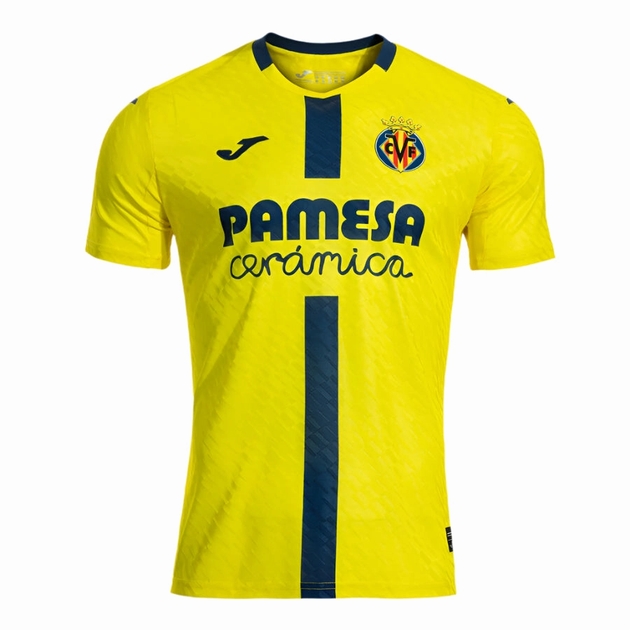 Vented Panels Quick Adjust Joma Men's Villarreal CF Home Jersey 25/26 (Yellow/Navy)