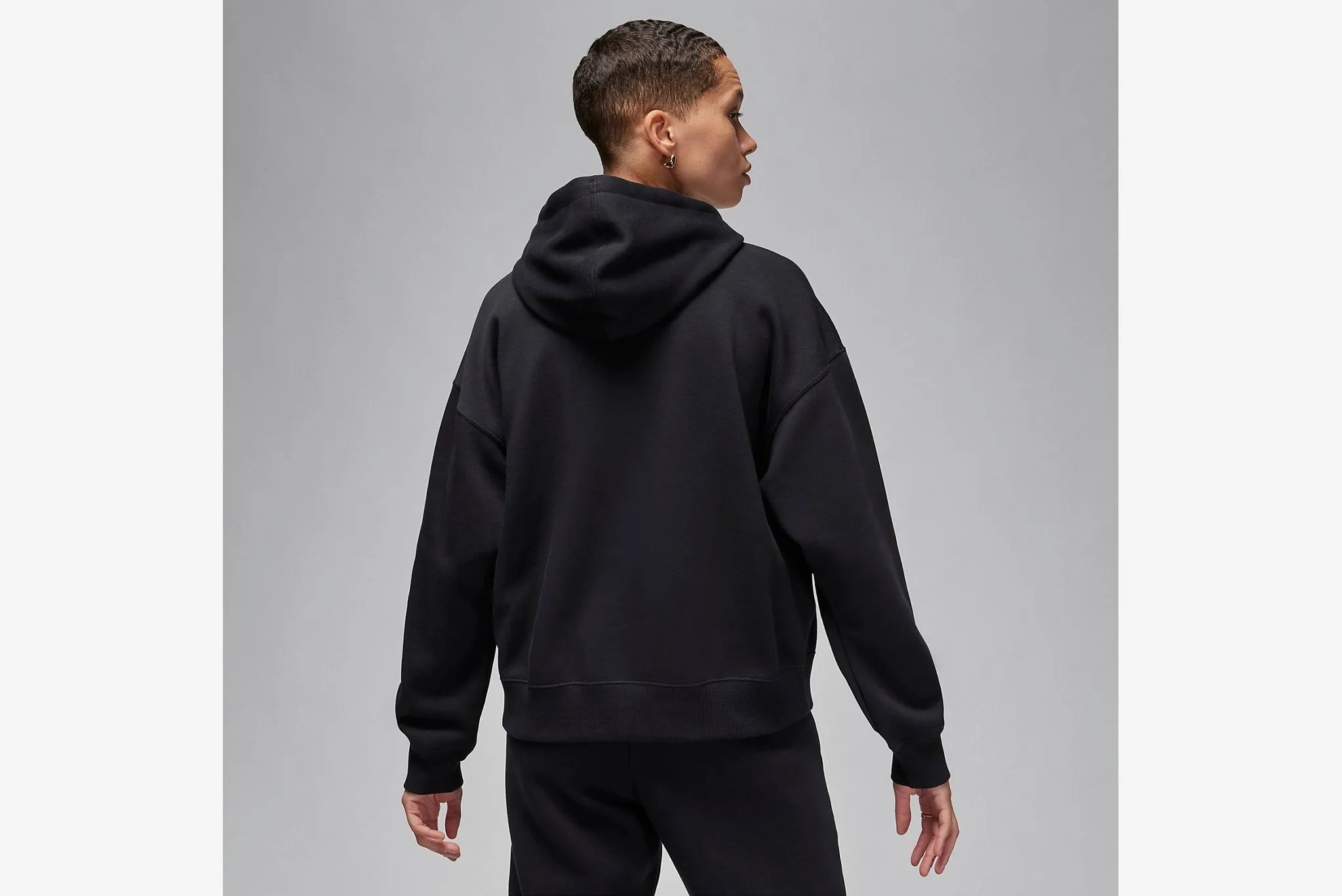 Jordan "Brooklyn Fleece Pullover Hoodie" W - Black / Sail TaglessLabel Comfortable Outerwear