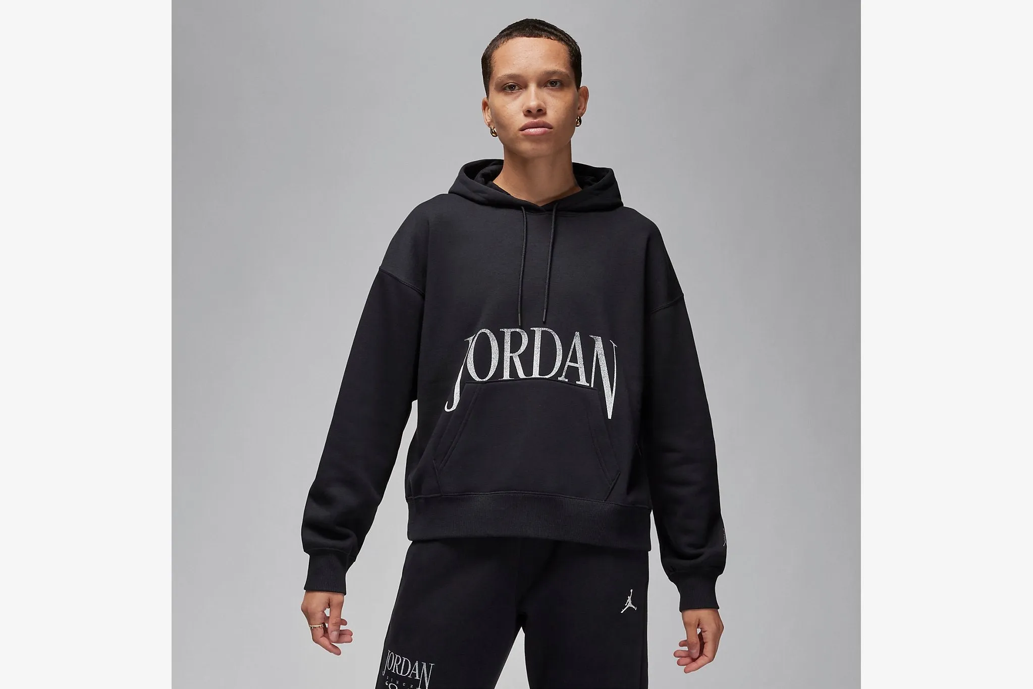 Jordan "Brooklyn Fleece Pullover Hoodie" W - Black / Sail Repair Fit