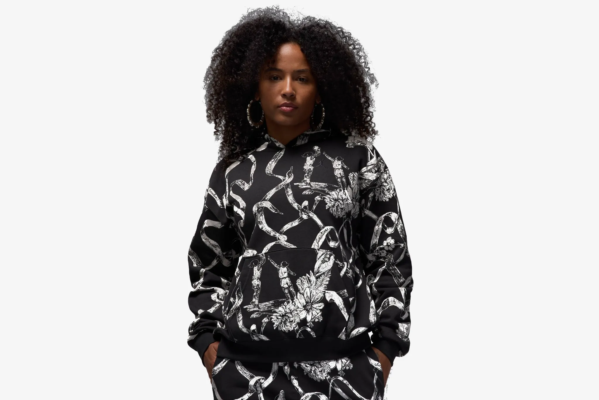 Jordan "Brooklyn Fleece Pullover Hoodie" W - Off Noir / Black UV Protection