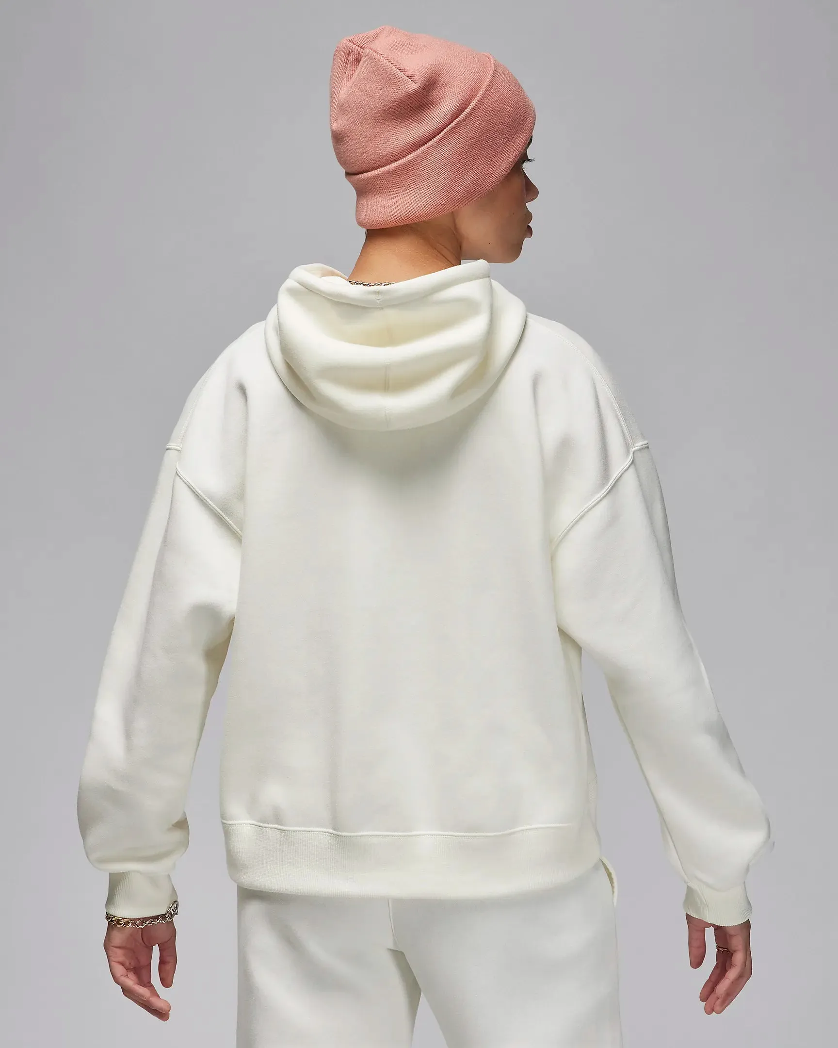 Jordan "Brooklyn Fleece Pullover Hoodie" W - Sail / Red Cool Glow Unique Cut