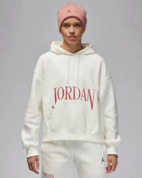 Smooth Yarn FrictionResistant Jordan "Brooklyn Fleece Pullover Hoodie" W - Sail / Red