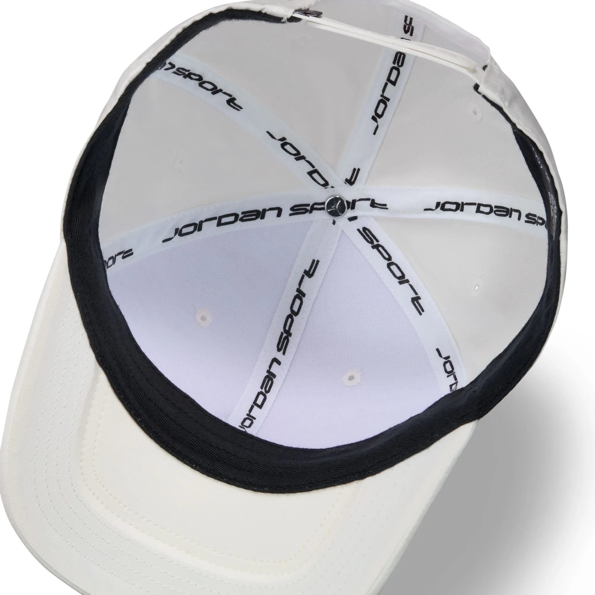 Jordan "Rise Structured Curved Bill Hat" M - White / Black Stretchable Material