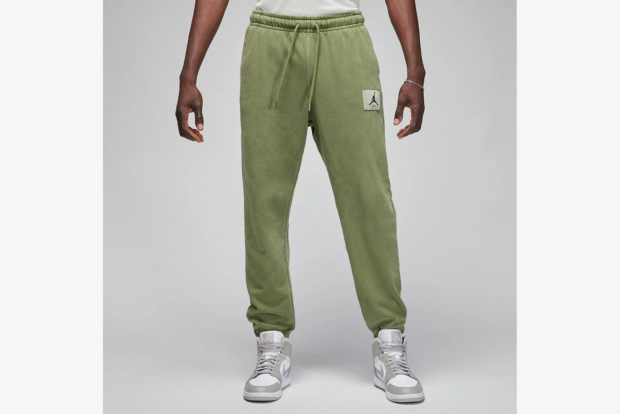 Cozy Pajamas Jordan "Statement Fleece Washed Sweatpants" M - Sky J Olive Green