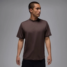 Low Bulk Material Motion Base Jordan "Mock-Neck Golf T-Shirt" M - Baroque Brown