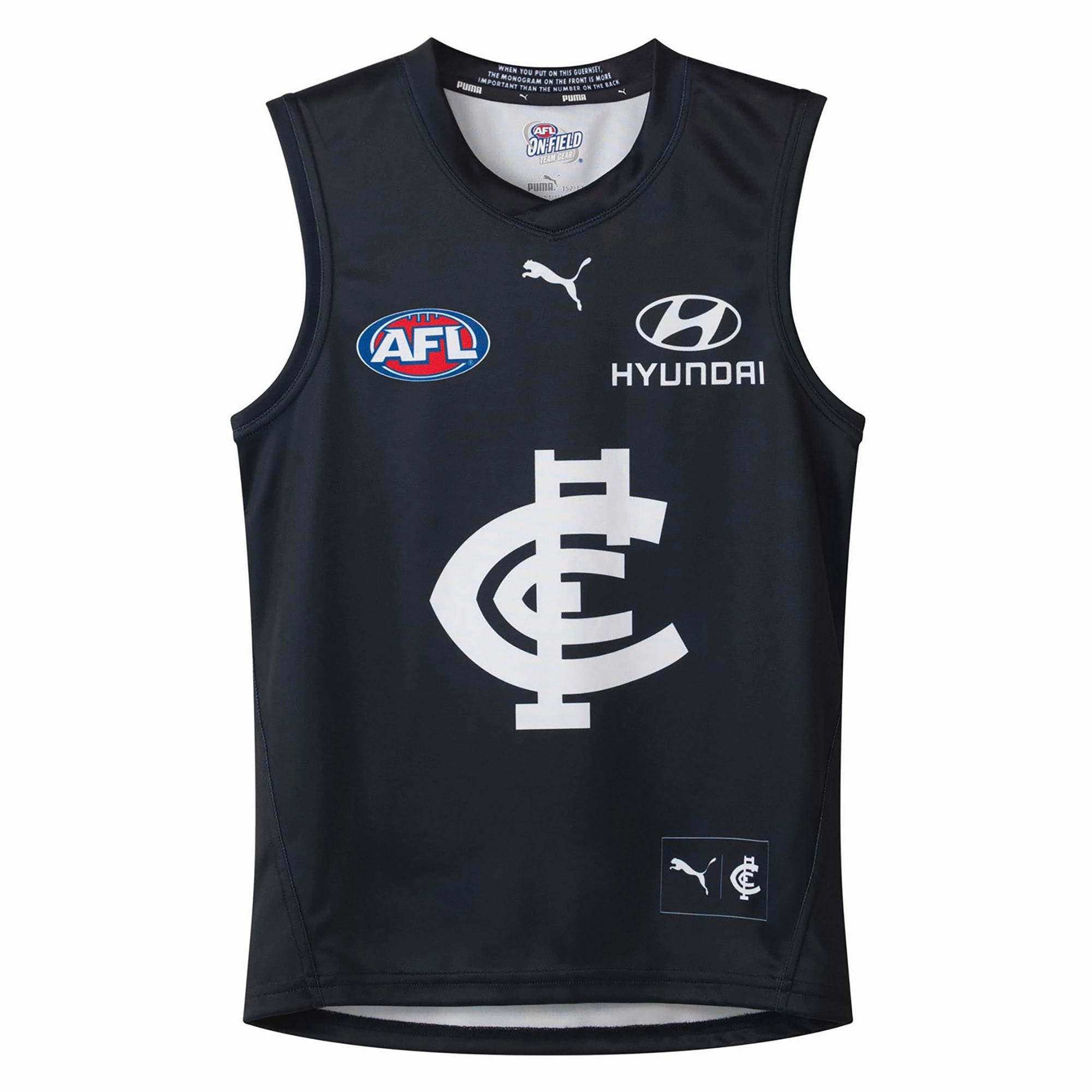 Junior's AFL Carlton Blues Football Club 2024 Replica Home Jersey Motion Line Anti Microbial Finish