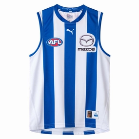 Quick Cool Material Reflective accents Junior's AFL North Melbourne Kangaroos Football Club 2025 Home Replica Jersey