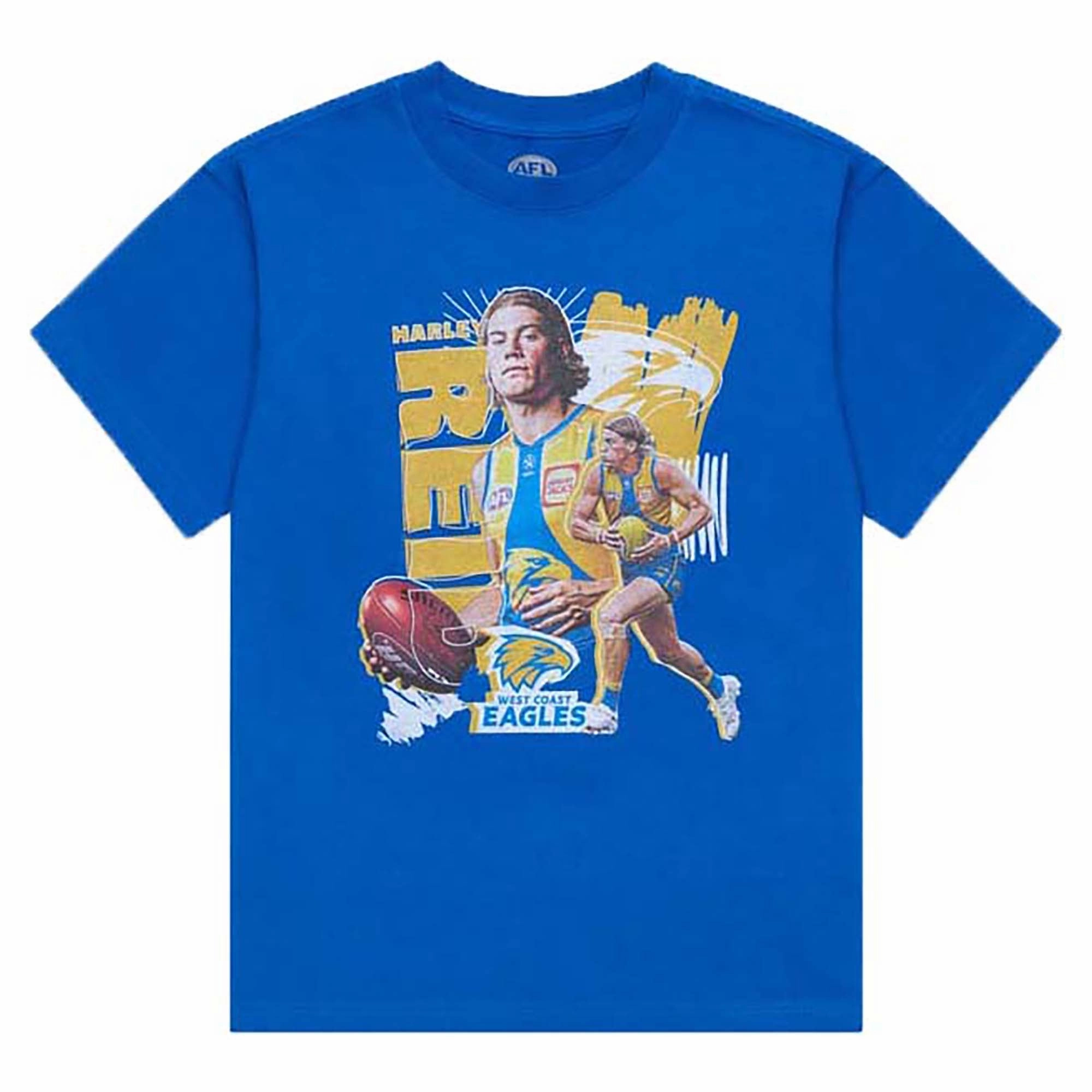 Junior's AFL West Coast Eagles Football Club Harley Reid Landmark Player Tee Daily Comfort Motion Gear