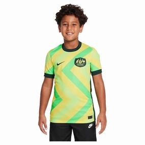 Junior's Australia 2025/26 Stadium Home Replica Soccer Jersey Endurance Ready