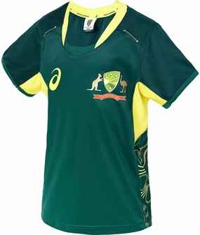 Junior's Cricket Australia Replica T20 Shirt Soft Brushed Interior Sporty Appeal