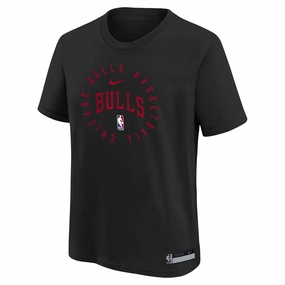 Junior's NBA Chicago Bulls Legend Practice Short Sleeve Tee Moisture Control Microfiber
