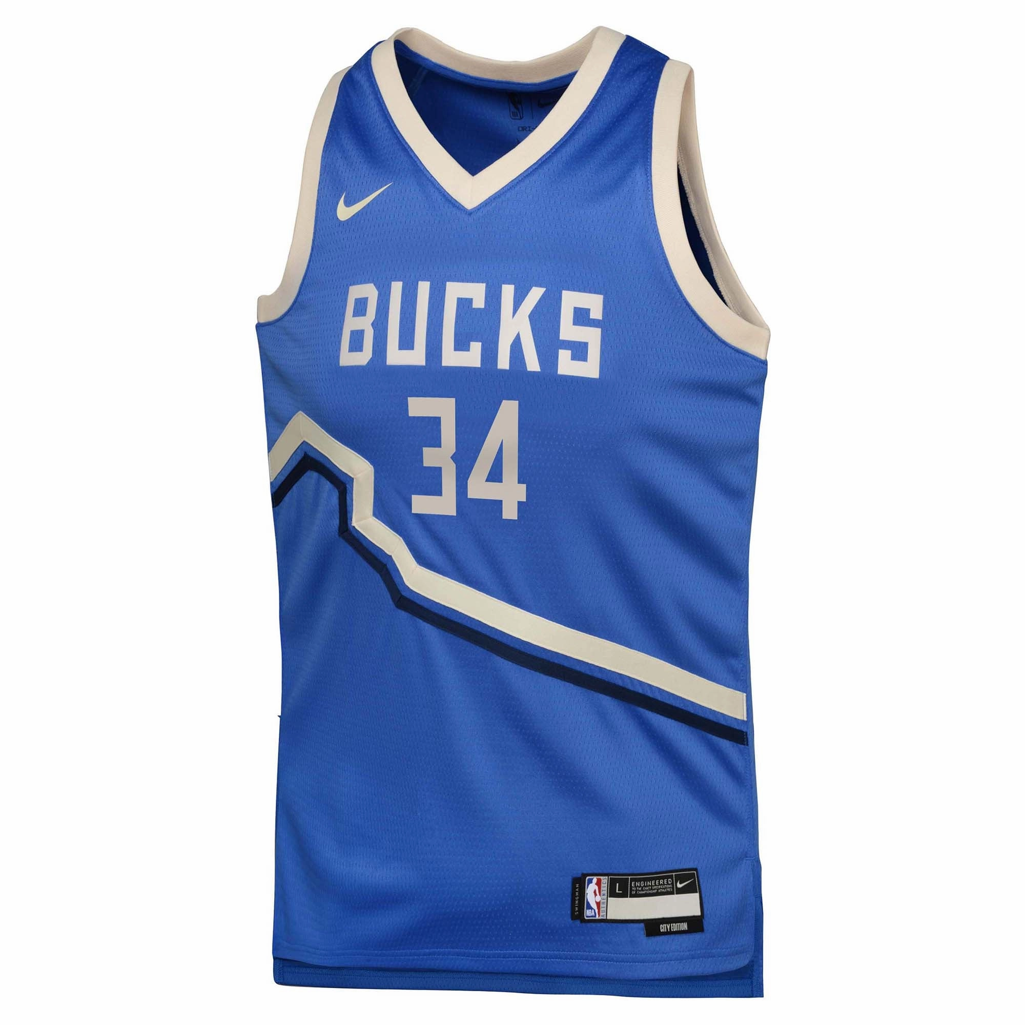 Reflective details Dynamic Movement Adaptation Junior's NBA Milwaukee Bucks Giannis Antetokounmpo 2024/25 City Edition Swingman Jersey