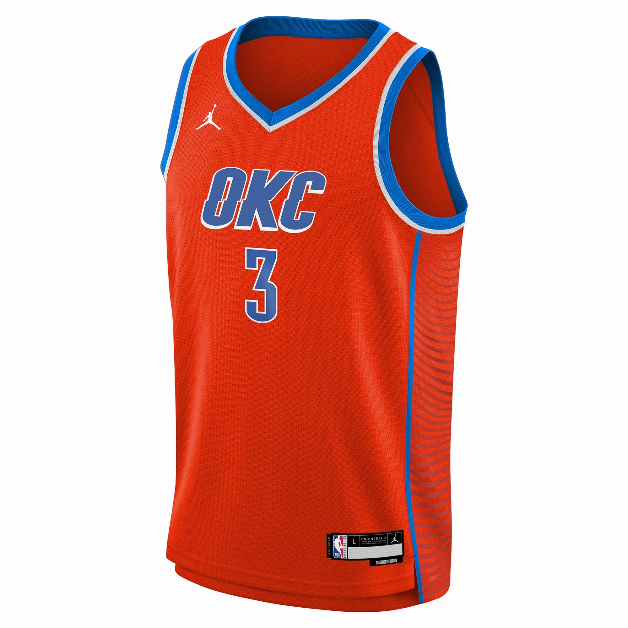 Premium Quality Stitching Junior's NBA Oklahoma City Thunder Josh Giddey 2022/23 Statement Swingman Jersey