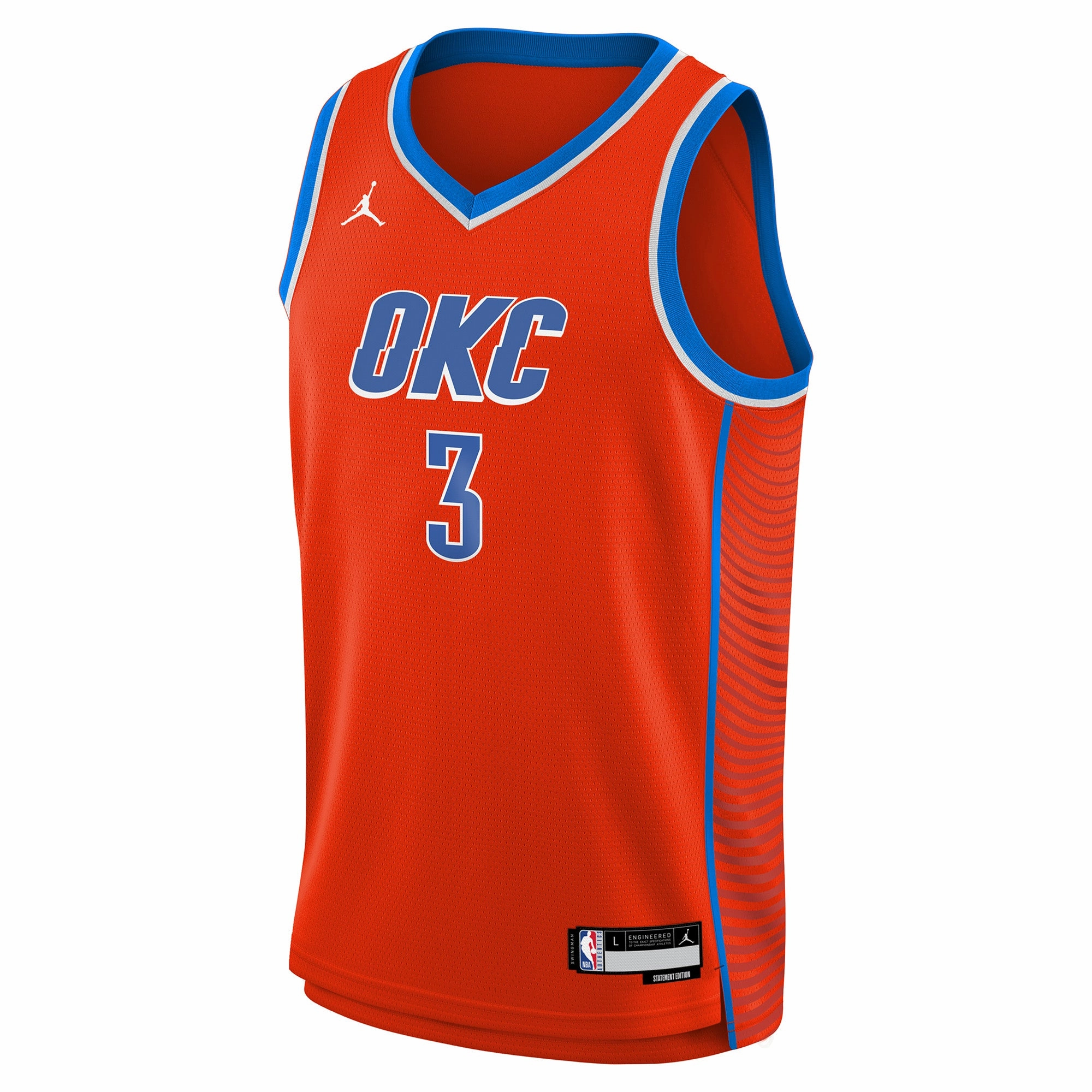 Junior's NBA Oklahoma City Thunder Josh Giddey 2022/23 Statement Swingman Jersey Wear Resistant Reinforcement