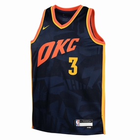 Anti Microbial Finish Junior's NBA Oklahoma City Thunder Josh Giddey 2023/24 City Edition Swingman Jersey