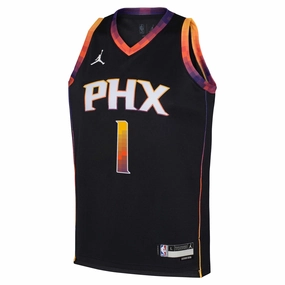 Athletic Wear Low Impact Dye Process Junior's NBA Phoenix Suns Devin Booker Statement Swingman Jersey
