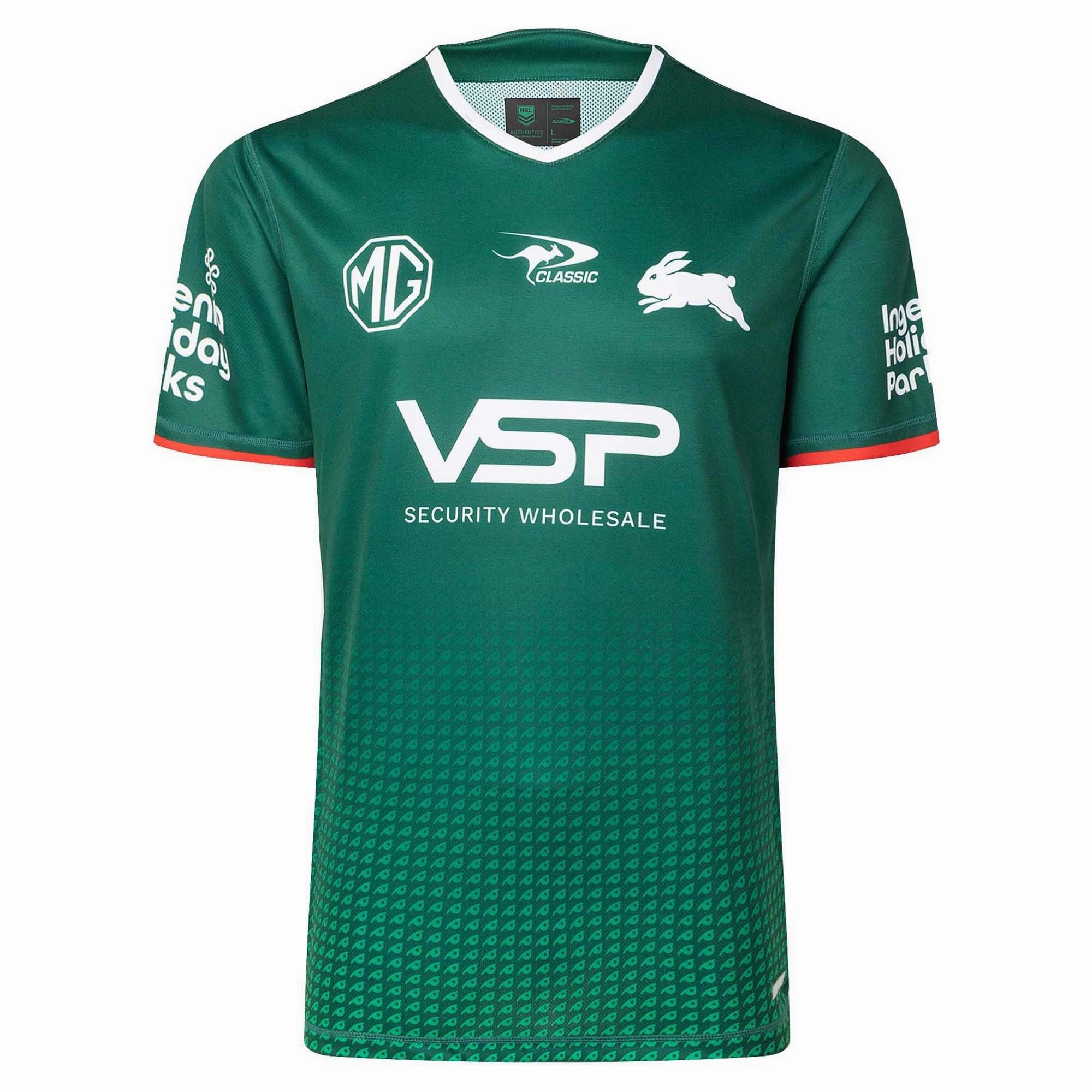 Tagless Neckline Street Flex Junior's NRL South Sydney Rabbitohs 2025 Pro Training Tee