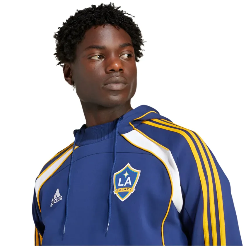 adidas LA Galaxy 25/26 Travel Hoodie (Dark Blue) Ribbed Hem