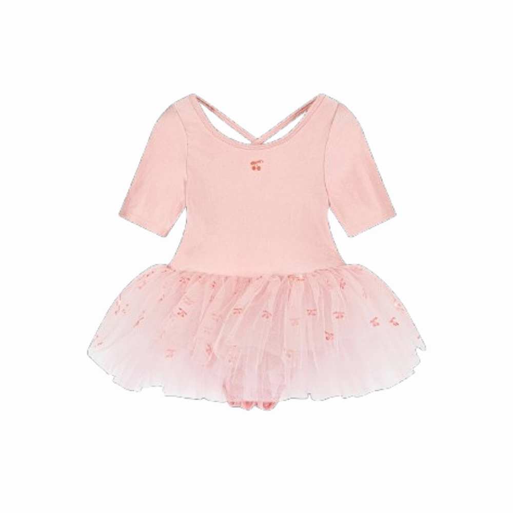 Calm Texture Refined fit Konges Sloejd Ballerina Dress, Peach Skin