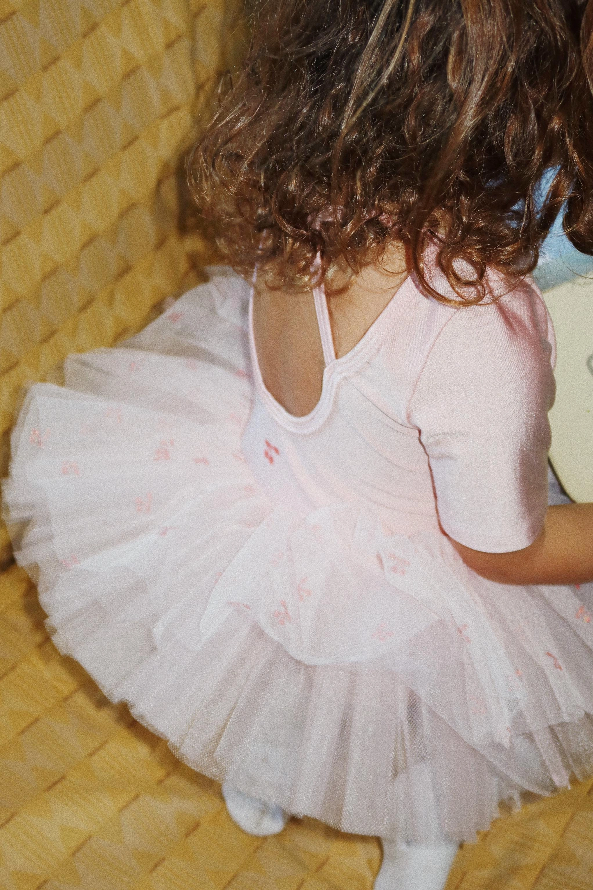 Romantic-Detail Chain-Detail Konges Sloejd Ballerina Dress, Peach Skin