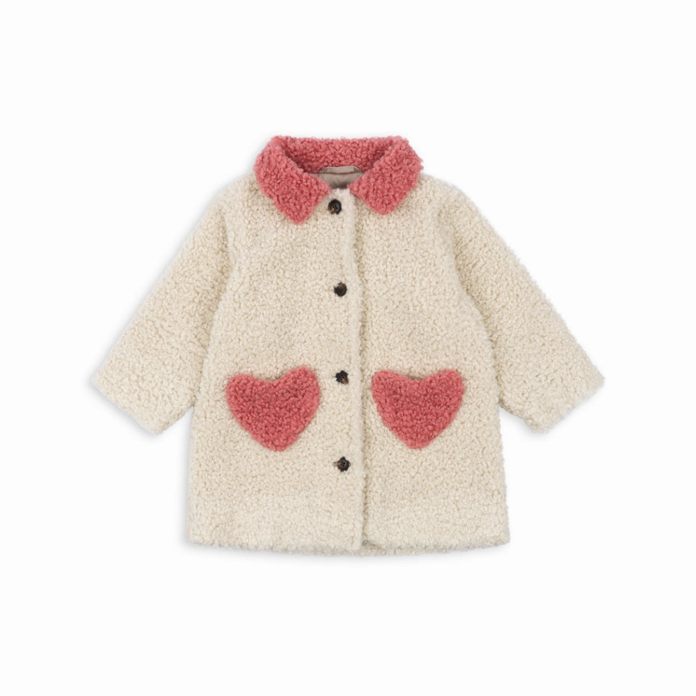 Konges Sloejd Calin Coat, Antique White Hypoallergenic Fiber Filling Flexible Waistband