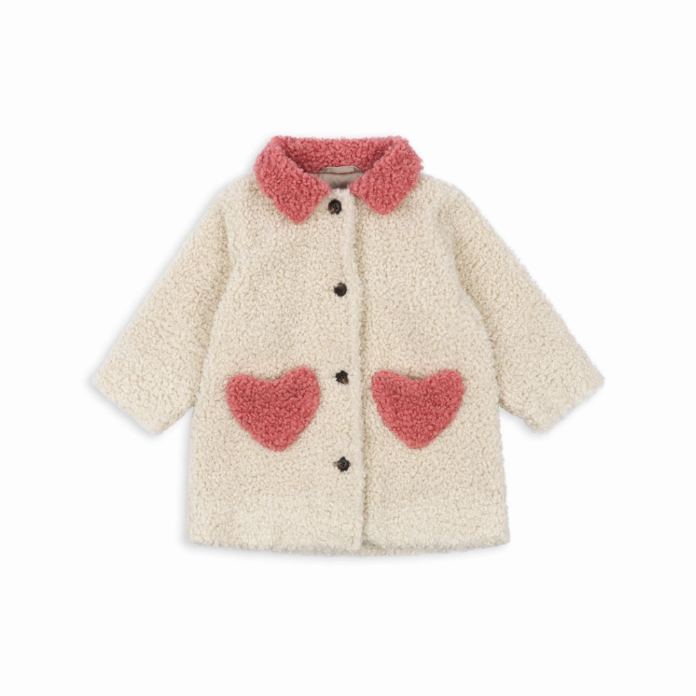 hypoallergenic material Konges Sloejd Calin Coat, Antique White