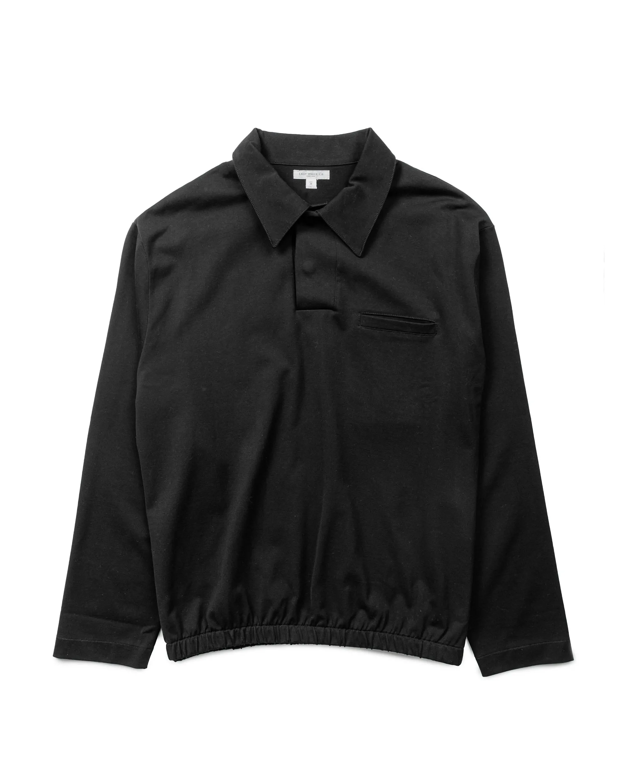 Midweight Textile Loose style Lady White Co. L/S Richmond Polo Black