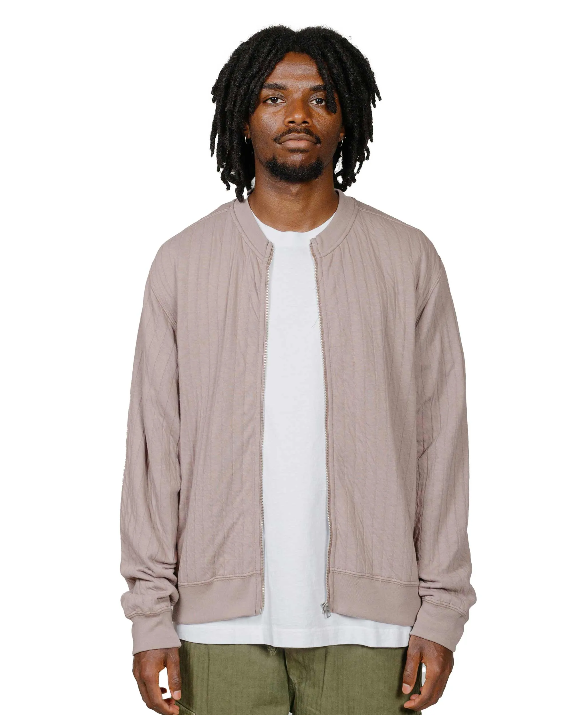 Lady White Co. Quilted Zip Up Pale Purple Comfortable Layers