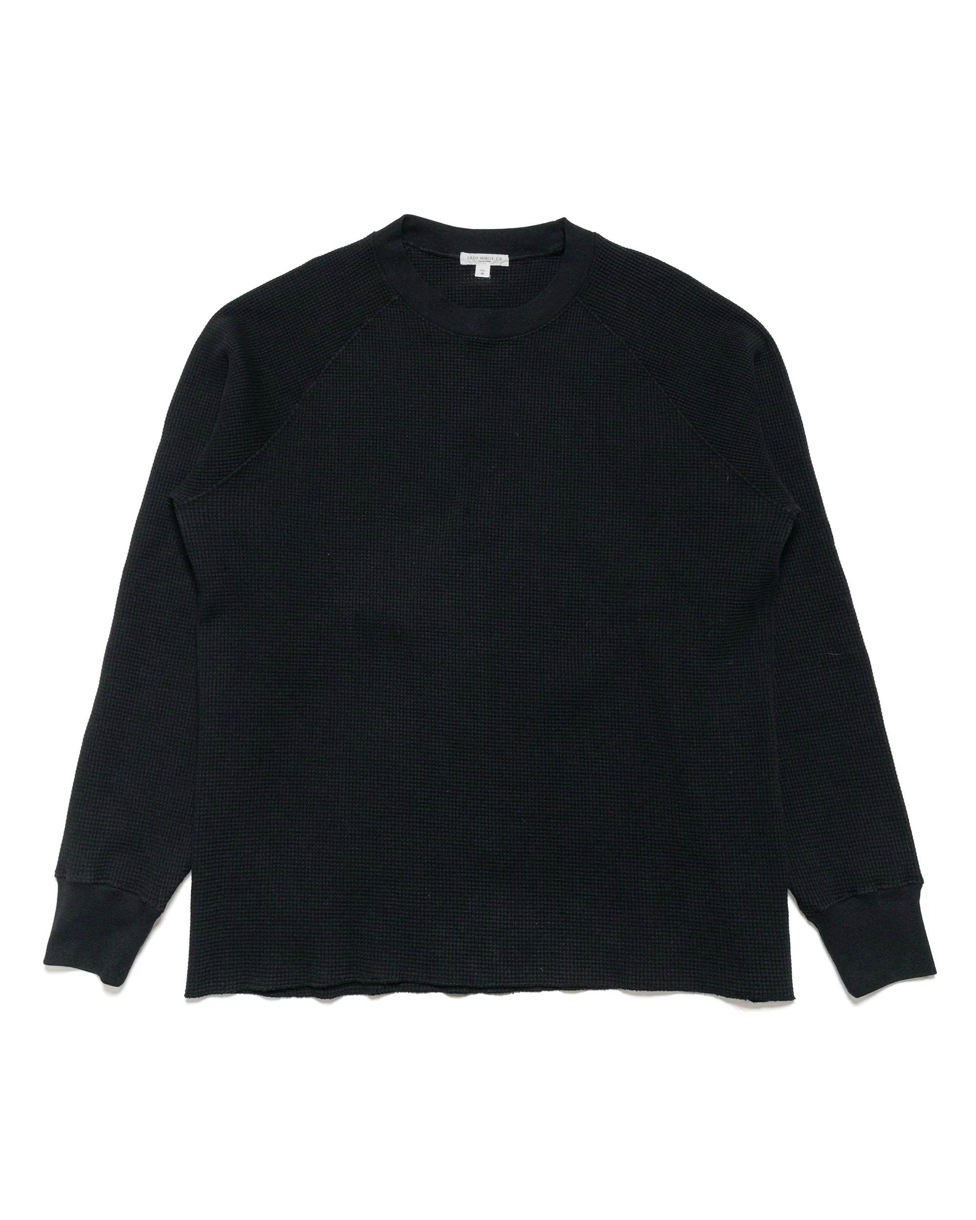 Easy to Carry appropriate for weekdays Lady White Co. Raglan Thermal Black
