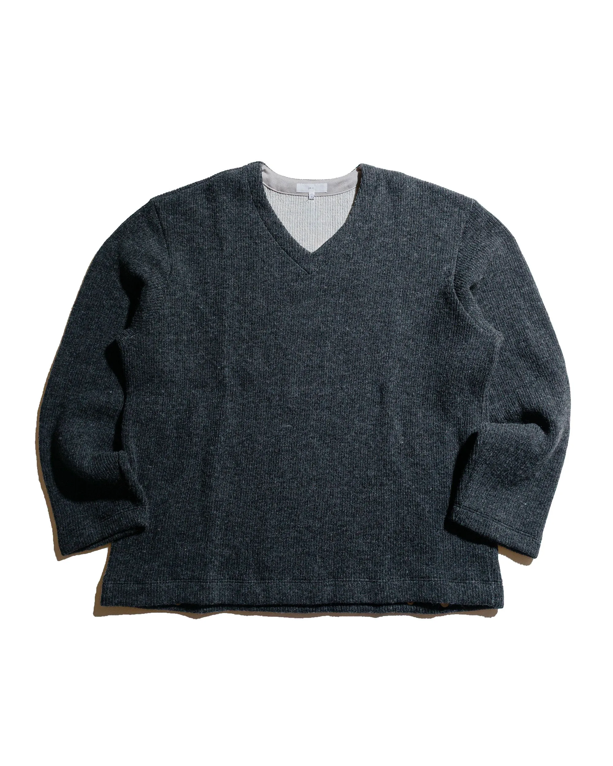 Lady White Co. V Neck Snap Sweater Charcoal product generic practicality