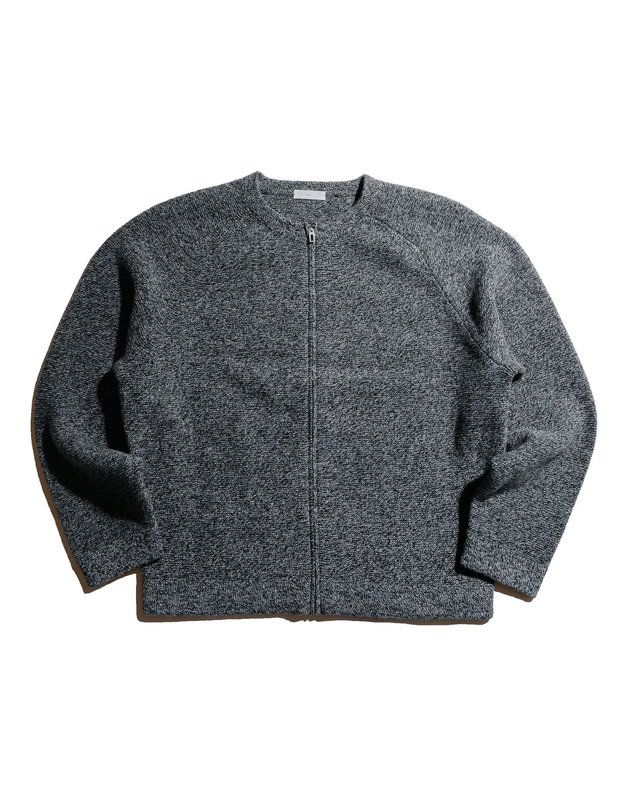 formal party product office appropriateness Lady White Co. Wool Link Zip Cardigan Black Twist