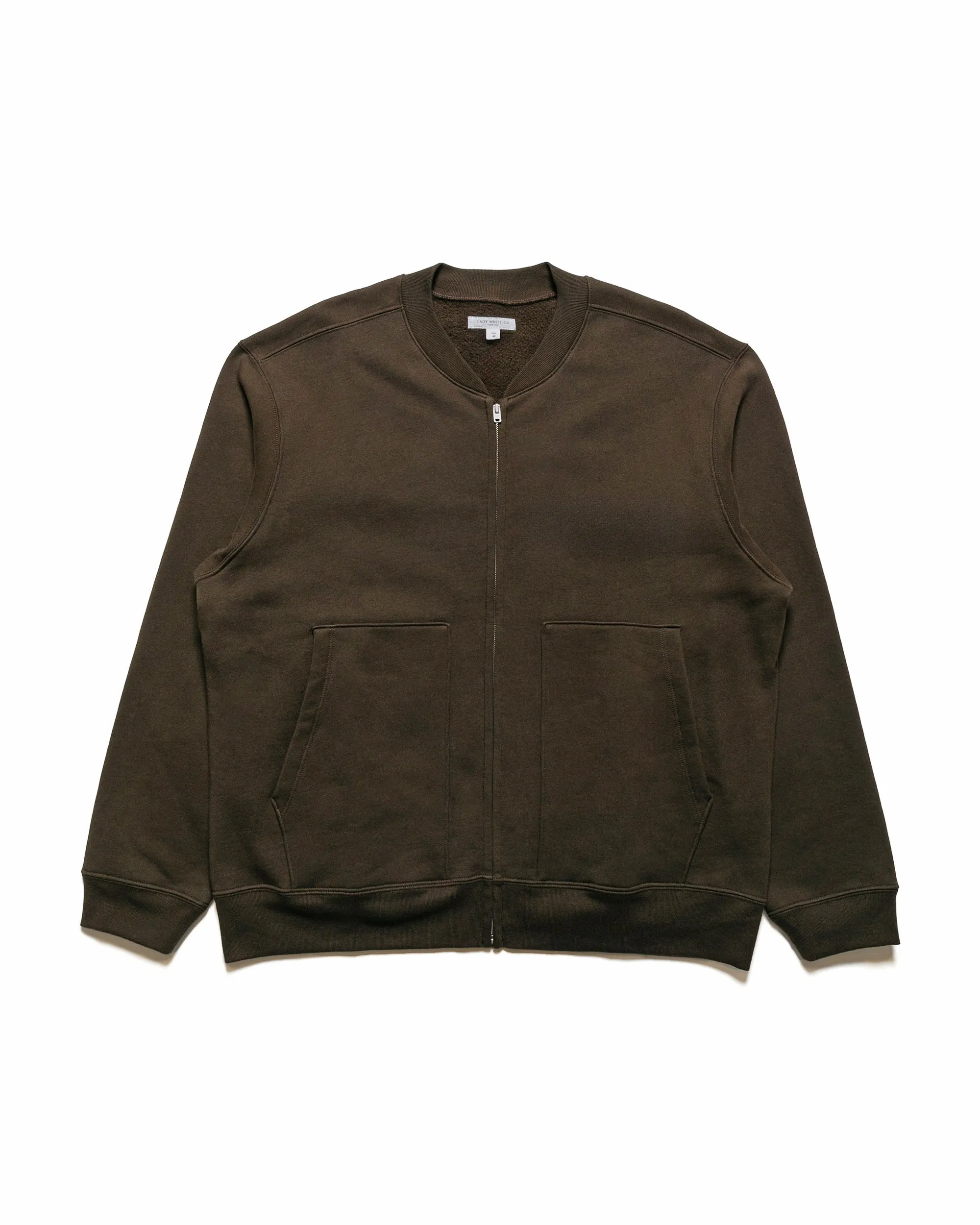 Lady White Co. Zip Crew Neck Bark Layered Style Adjustable