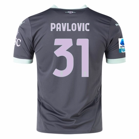 Lean Motion Puma AC Milan Strahinja Pavlovic Third Jersey w/ Serie A Patch 24/25 (Shadow Gray/Fresh Mint)