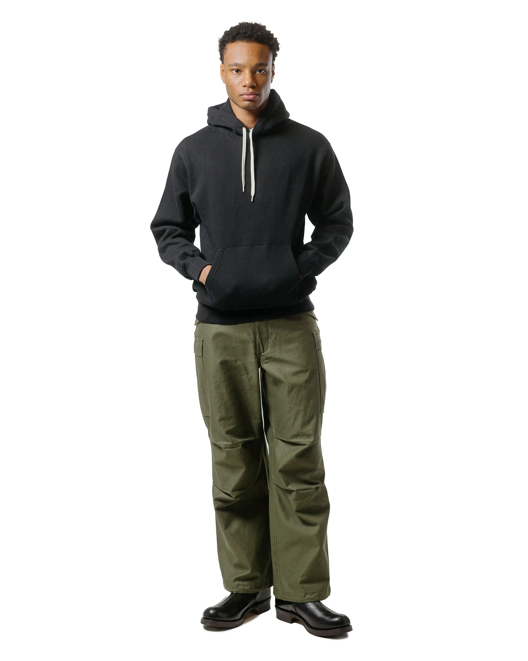 Core Style Casual Vibe The Real McCoy??s MC24114 10 Oz. Loopwheel Hooded Sweatshirt Black