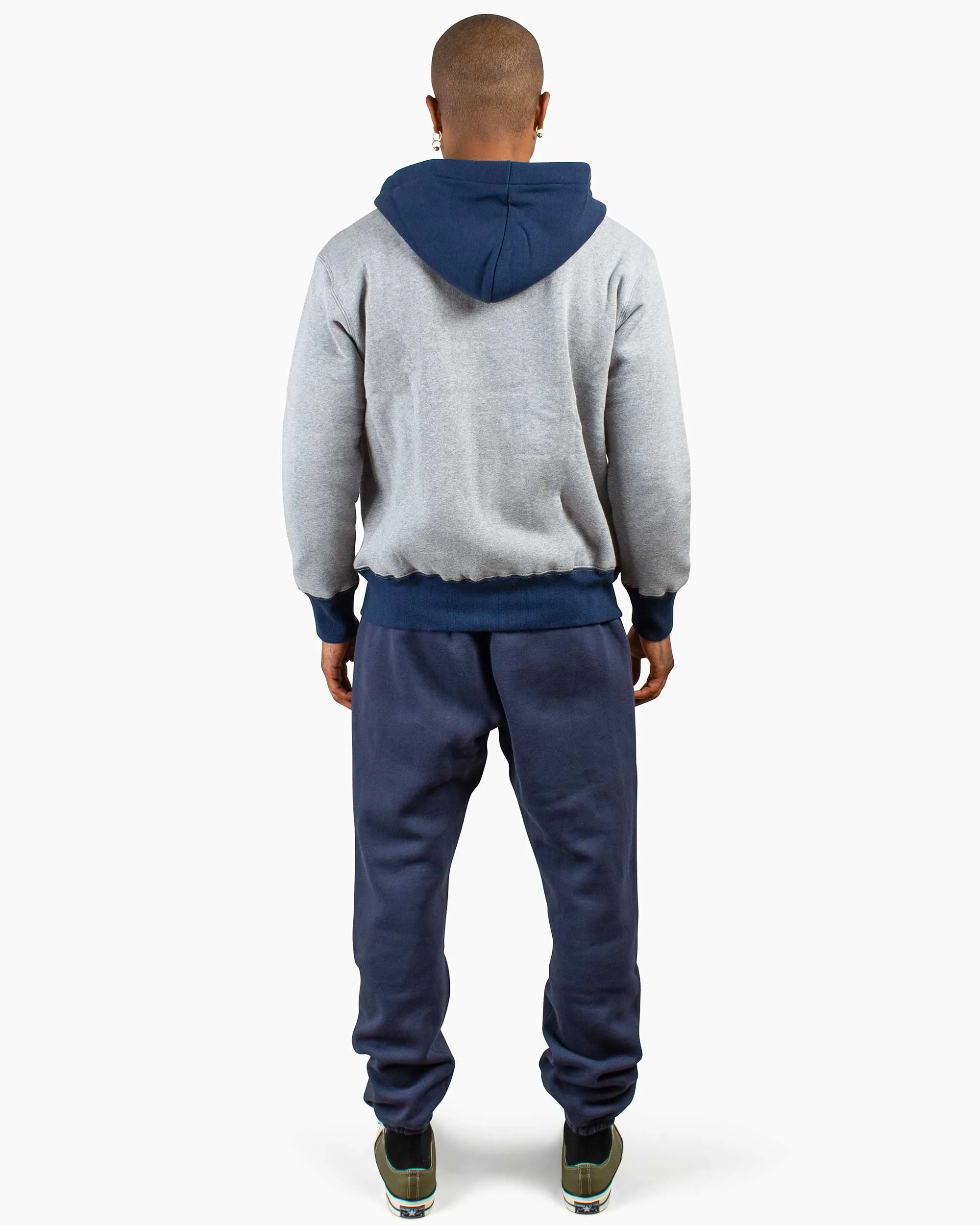 The Real McCoy's MC20119 Double Face After-Hooded Sweatshirt Grey/Navy easy to pair Bright Colors