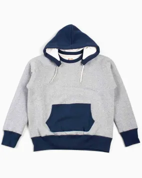 The Real McCoy's MC20119 Double Face After-Hooded Sweatshirt Grey/Navy Cold-Weather Gear style test