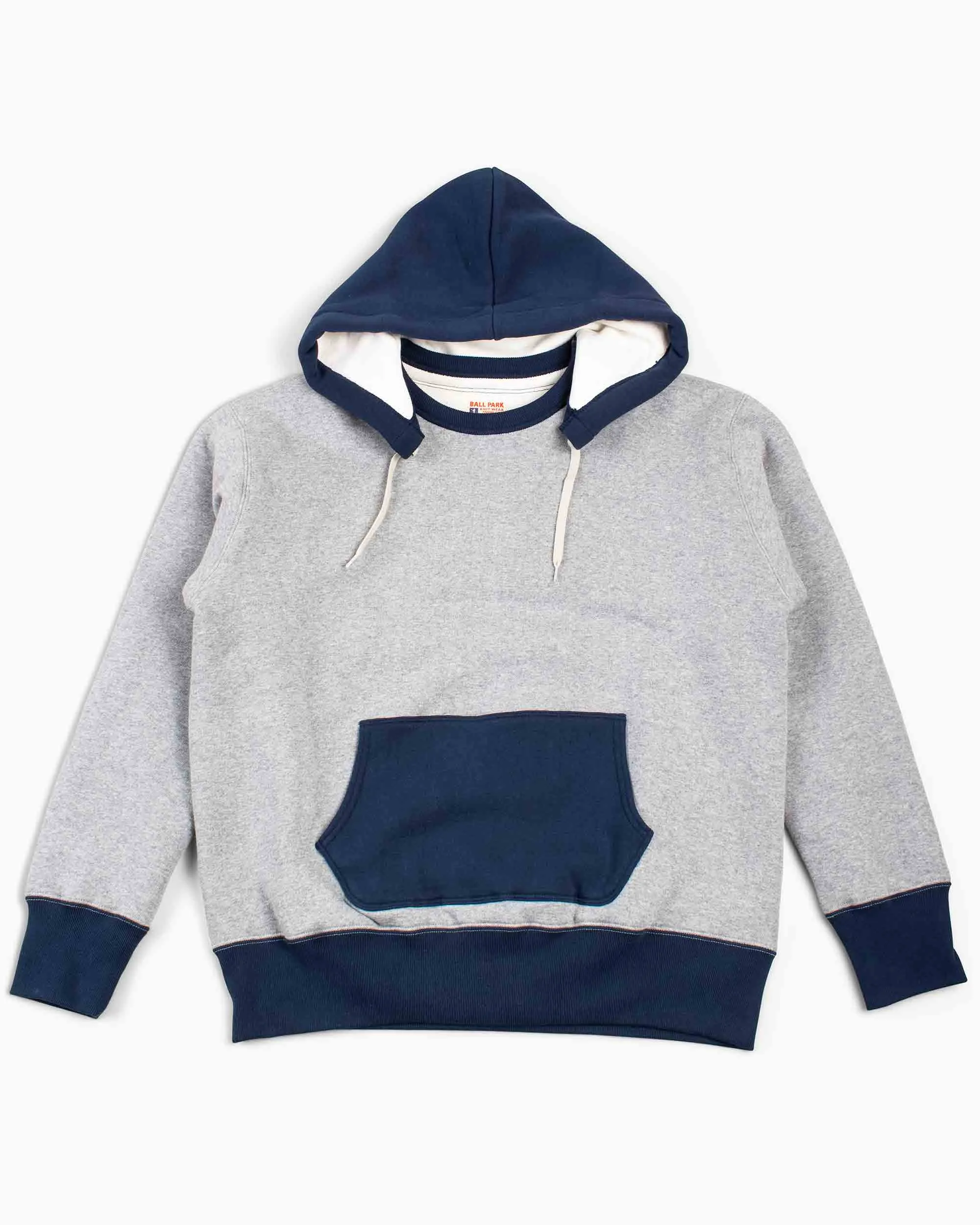 The Real McCoy's MC20119 Double Face After-Hooded Sweatshirt Grey/Navy Cold-Weather Gear style test
