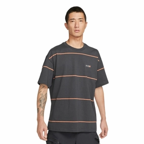 Stripe T-shirt Temperature Control Fabric Relaxed Torso Fit