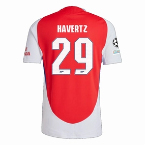 adidas Arsenal Authentic Kai Havertz Home Jersey w/ Champions League Patches 24/25 (Better Scarlet/White) Workout Fit