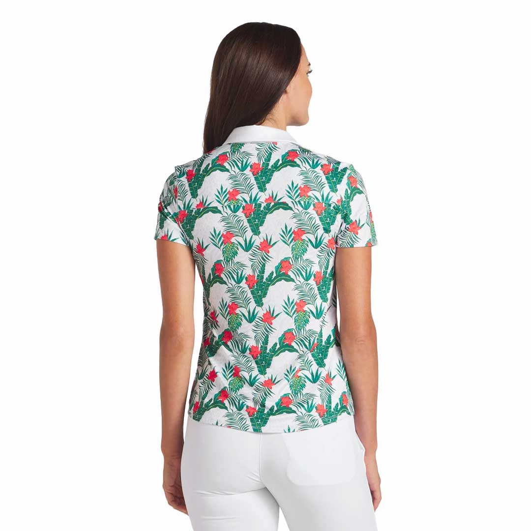 Puma - Women's MATTR Tropic Short Sleeve Golf Polo (623925 01) Sublimated Design
