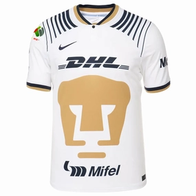 Mesh Panel Nike Pumas UNAM Home Jersey w/ Liga MX Patch 22/23 (White/Obsidian/Gold)