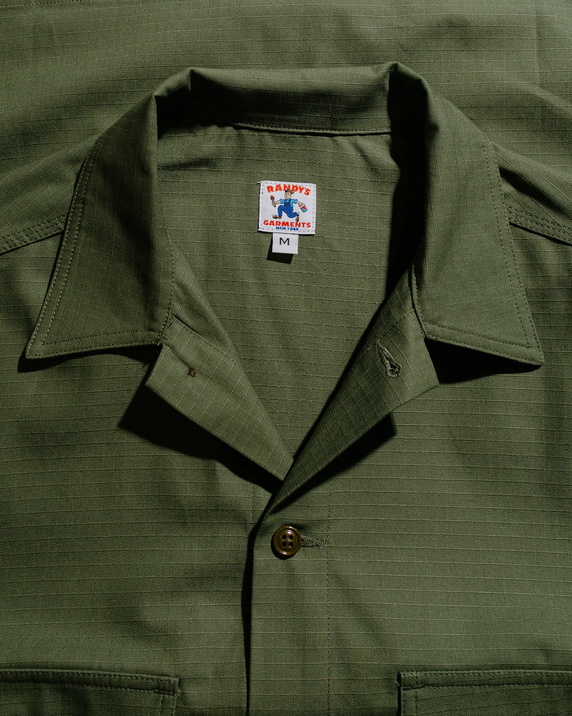 Randy's Garments Over Shirt Cotton Ripstop Olive Lightweight Comfort