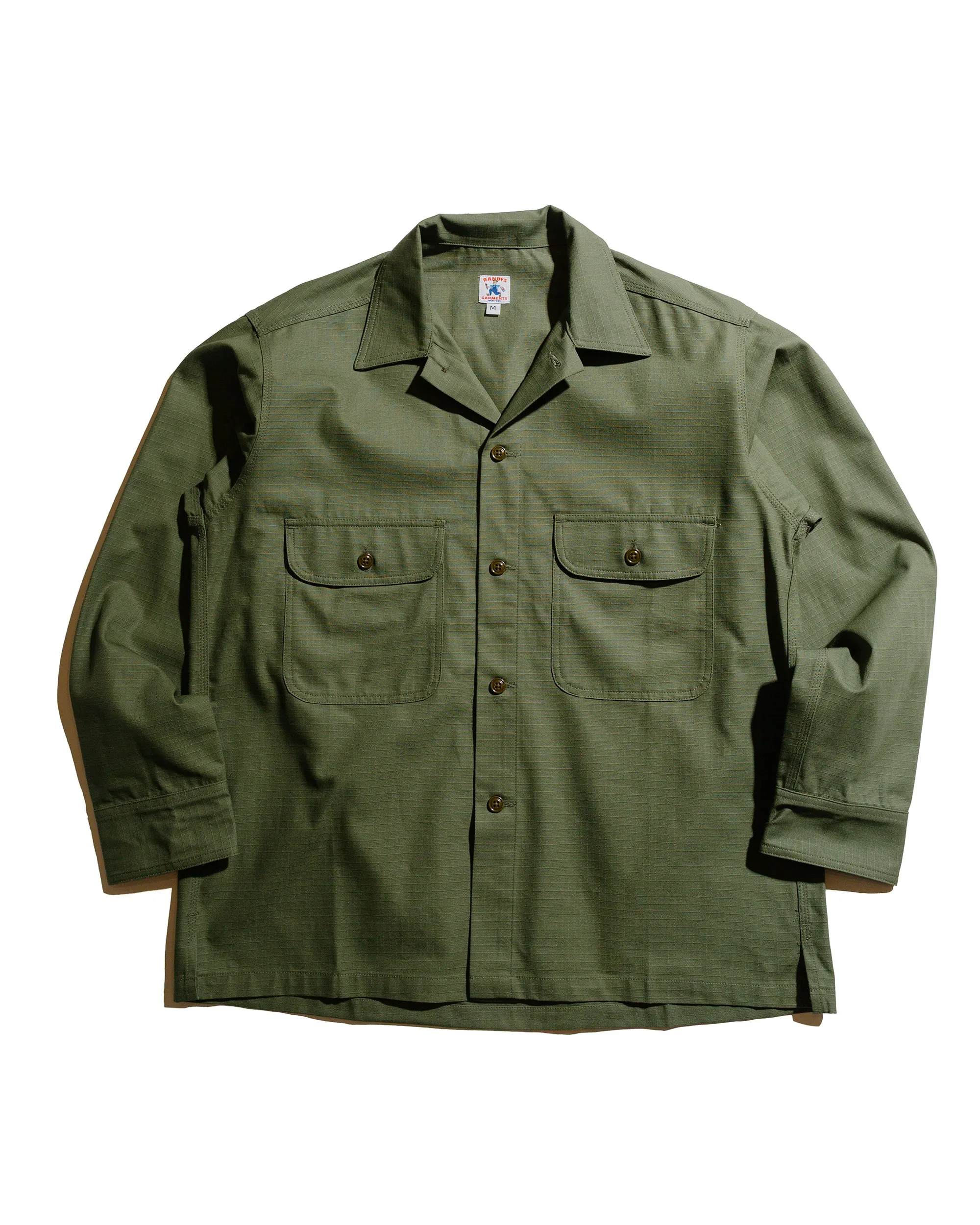 Layering Piece Morning Comfort Randy's Garments Over Shirt Cotton Ripstop Olive