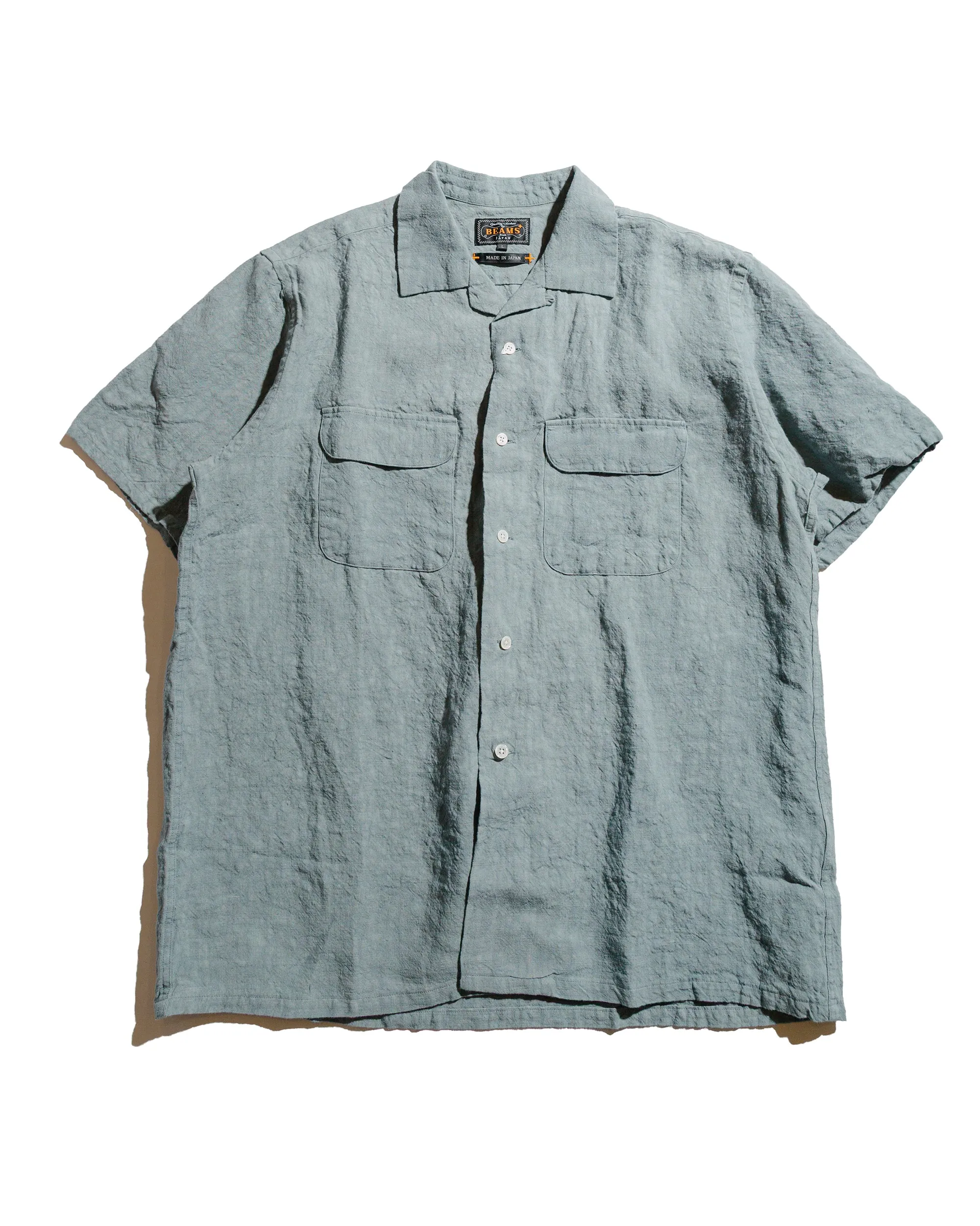 Hypoallergenic Lining Minimalist Style Beams Plus Open Collar 1/40 Linen Sax