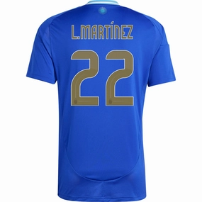 adidas Argentina Lautaro Martinez Away Jersey 24/25 (Lucid Blue/Blue Burst) Enhanced Durability Reinforcement No Slip Grip Finish