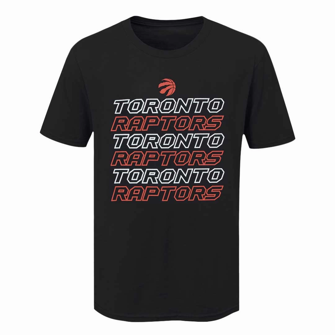 NBA - Men's Toronto Raptors On Repeat T-Shirt (NAXA09QMSC3A1PB 00BLK) Fluid motion