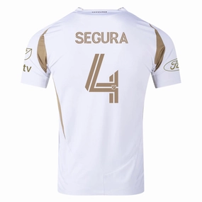 Crisp Details adidas Ryan Hollingshead LAFC Authentic Away Jersey w/ MLS   Apple   Ford Logo 25/26 (White/Gold)