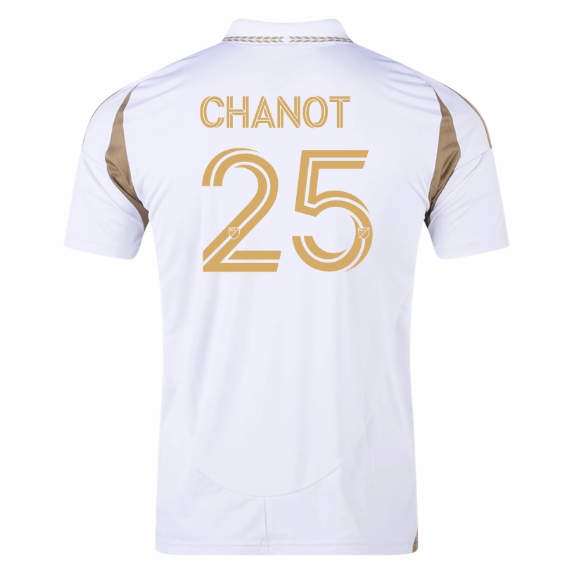 Comfort Performance adidas Maxime Chanot LAFC Away Jersey 25/26 (White/Gold)