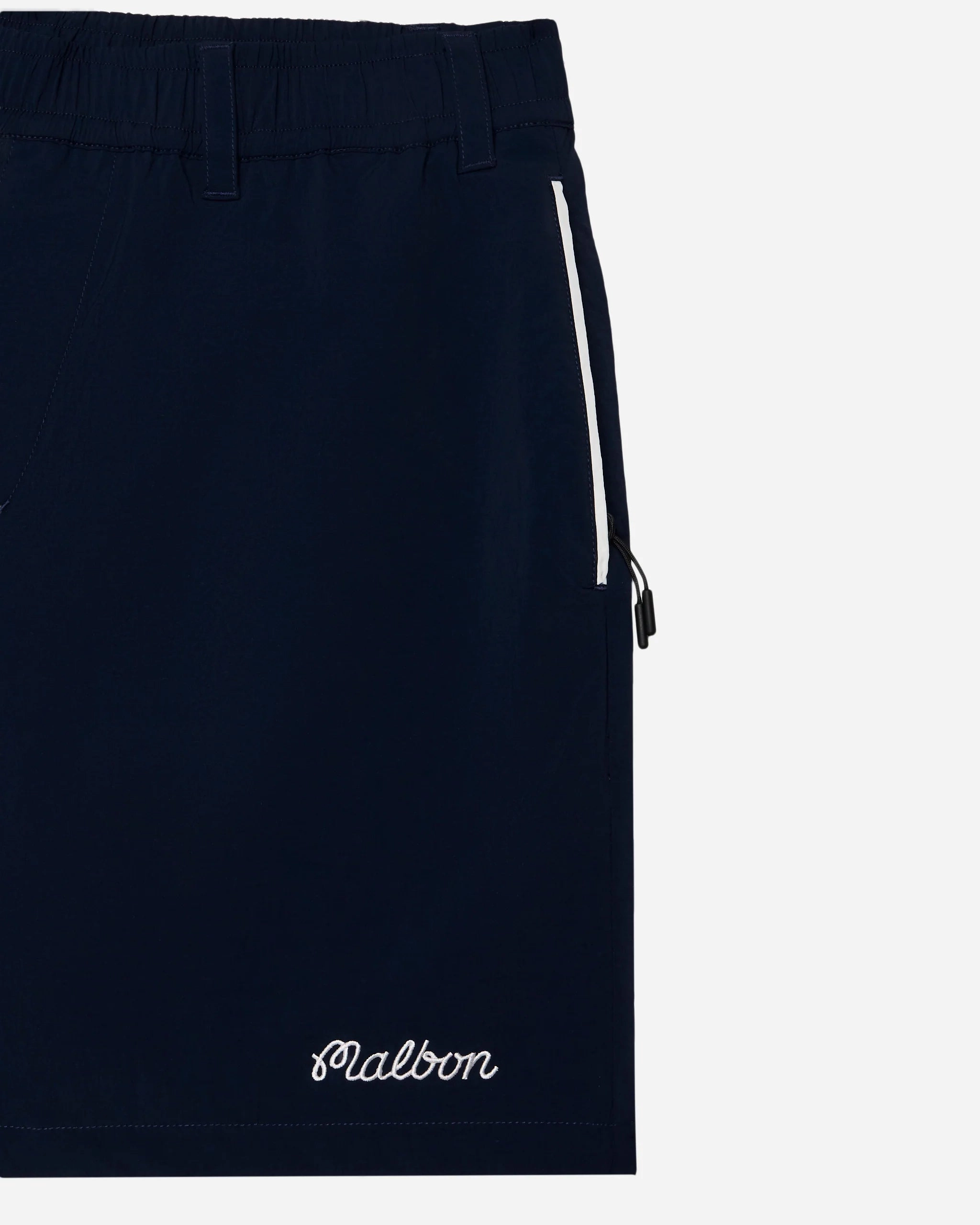 No Slip Gripper Hem Malbon "Riva Nylon Short" M - Navy