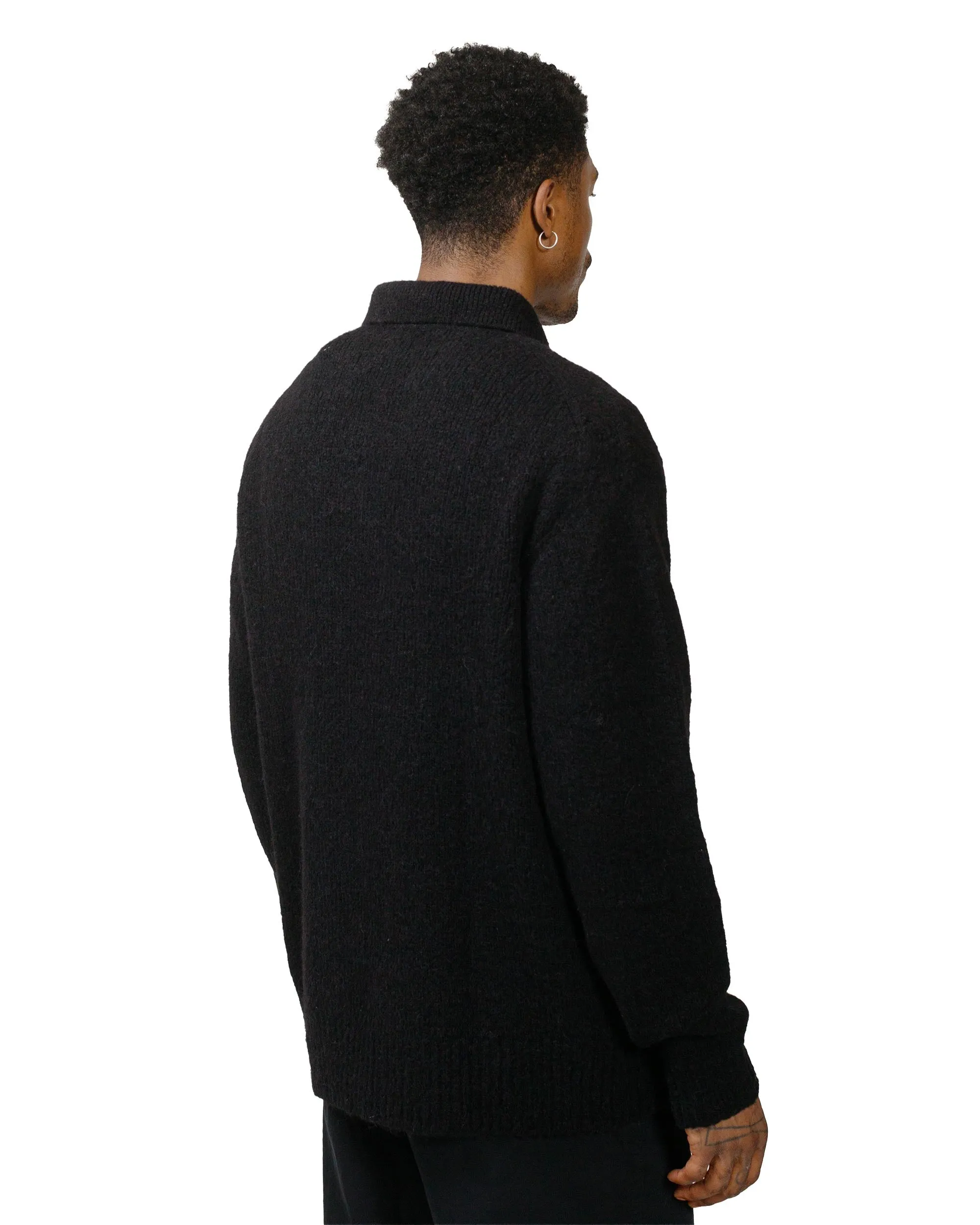 Norse Projects Rasmus Relaxed Brushed Polo Black Personalized